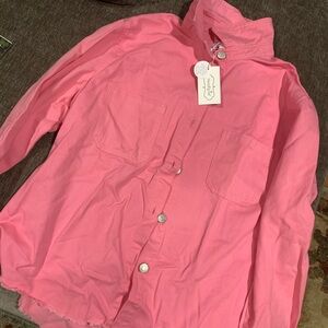 Mud Pie M/L Pink Shacket